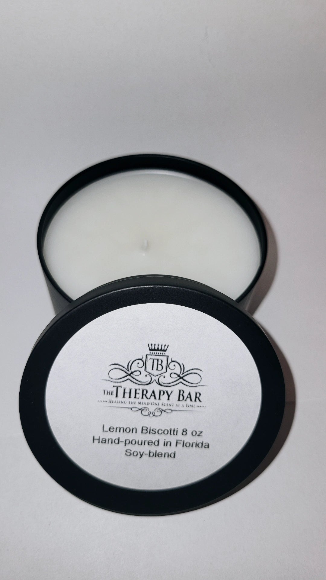 Lemon Biscotti Tin Candle 8 oz