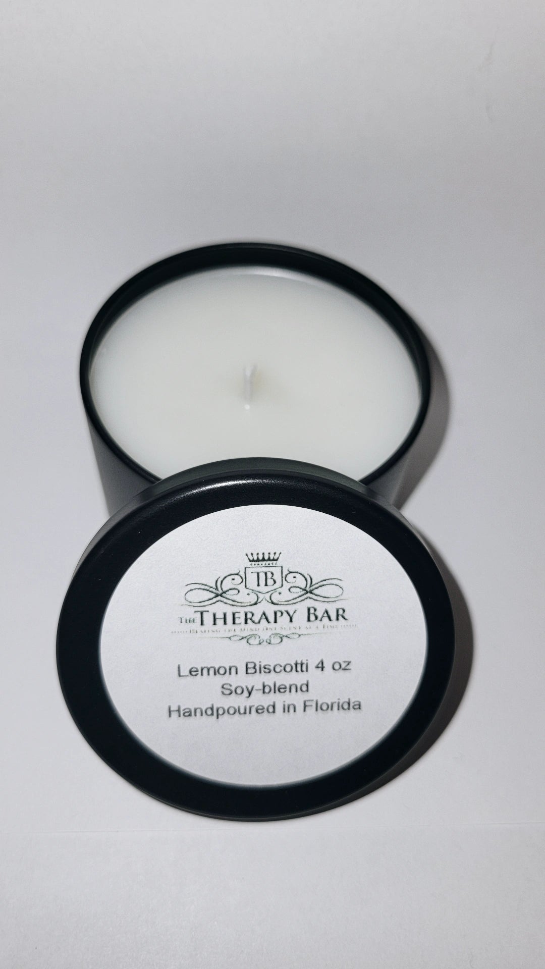 Lemon Biscotti Tin Candles 4 oz