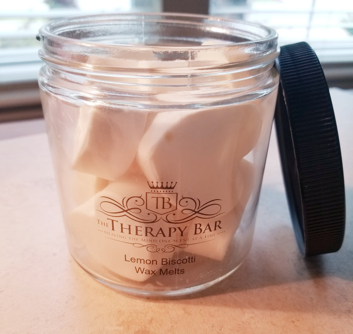 Lemon Biscotti Wax Melts in a Jar