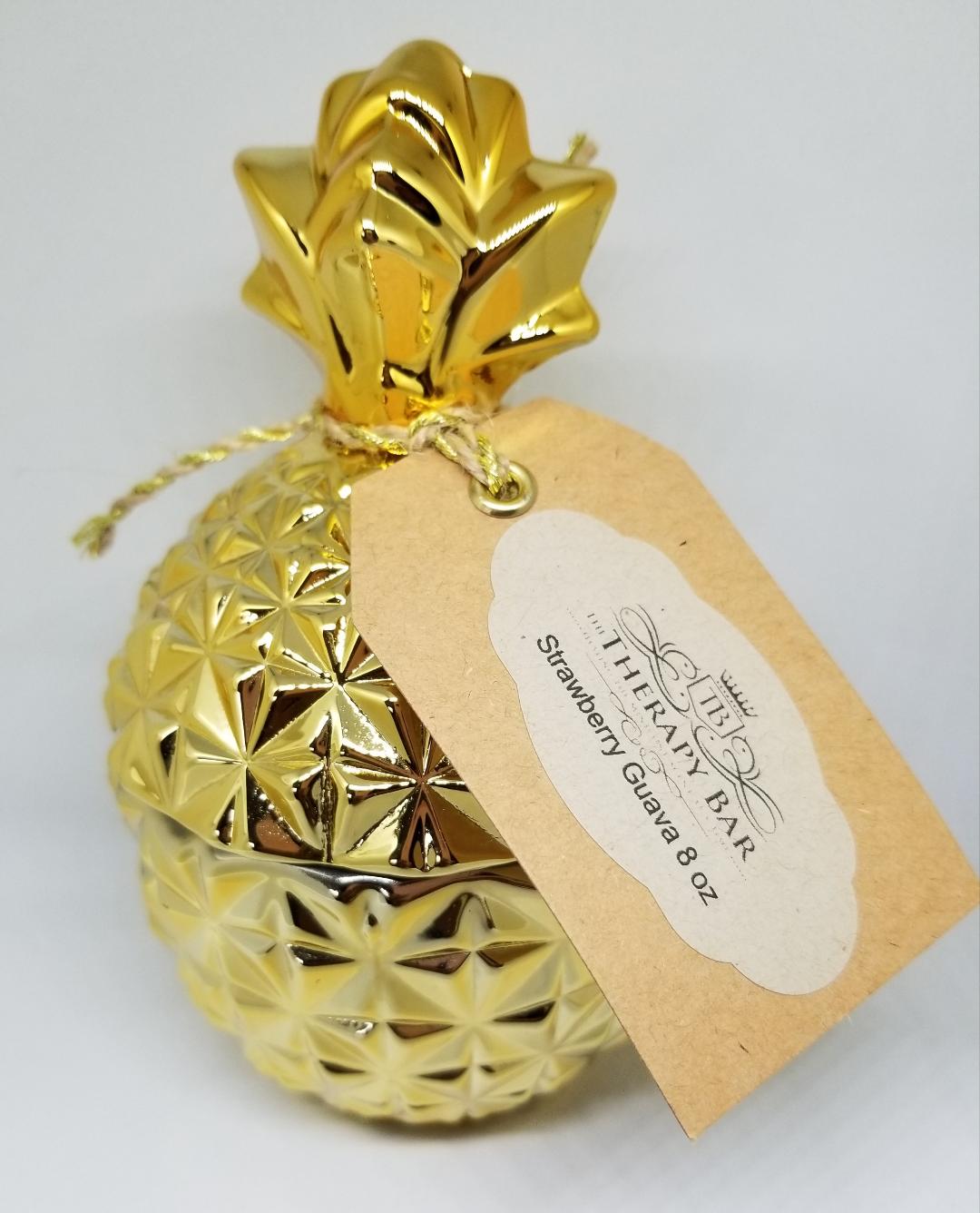 Pineapple Candle Jar: Strawberry Guava 8 oz